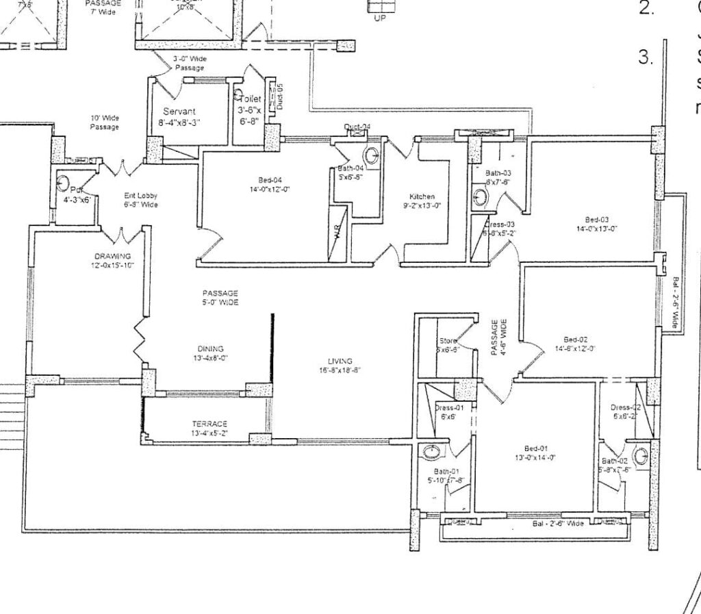 Layout plan of the building in Askari 12 Lahore